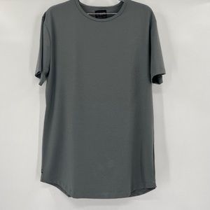 Cuts Clothing Mens Short Sleeve T-Shirt Crew Neck Curve Hem sz L Sage Green